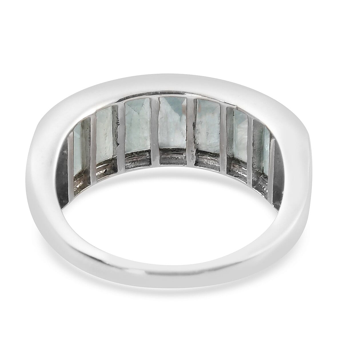 Grandidierite Half Eternity Ring in Platinum Overlay Sterling Silver 2.460 Ct. 3829301 5