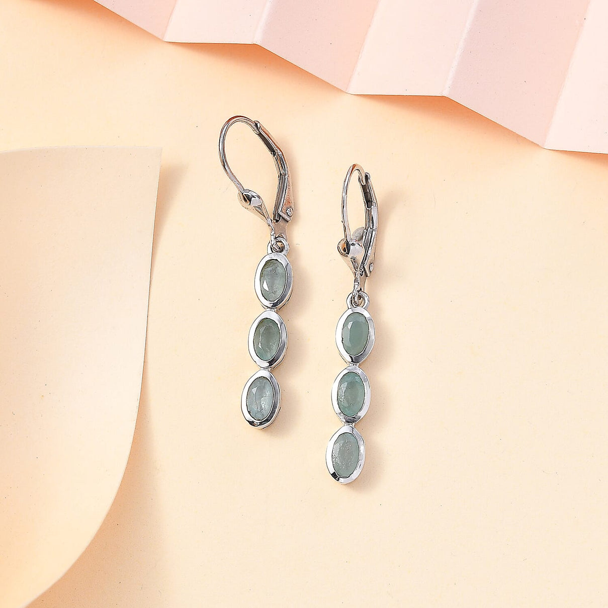 Grandidierite Lever Back Earrings in Rhodium Overlay Sterling Silver 1.05 Ct 7809164 1