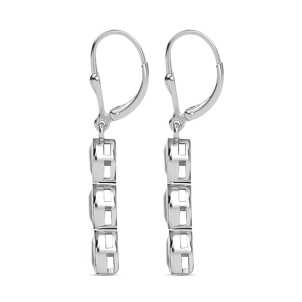 Grandidierite Lever Back Earrings in Rhodium Overlay Sterling Silver 1.05 Ct