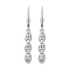 Grandidierite Lever Back Earrings in Rhodium Overlay Sterling Silver 1.05 Ct