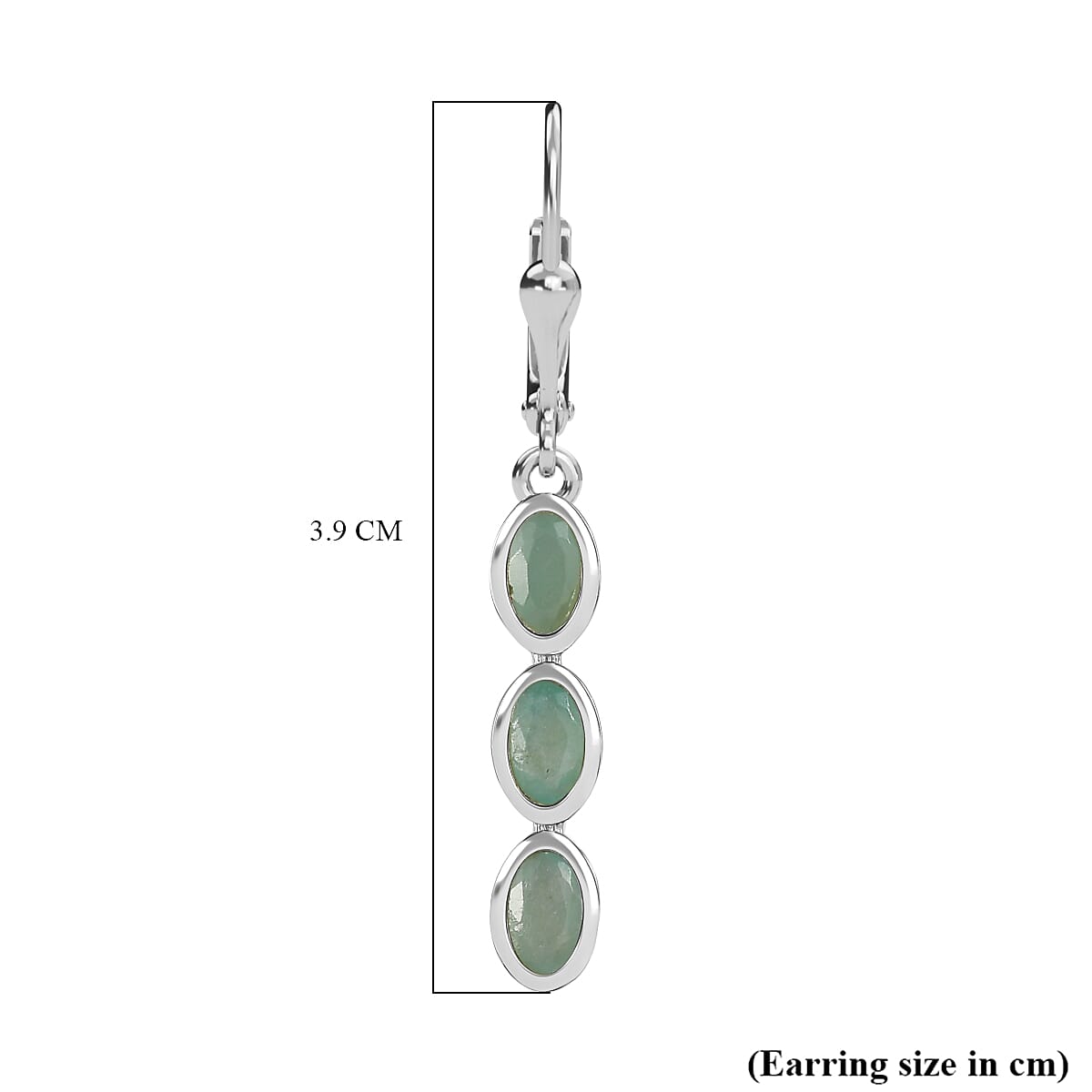 Grandidierite Lever Back Earrings in Rhodium Overlay Sterling Silver 1.05 Ct 7809164 6