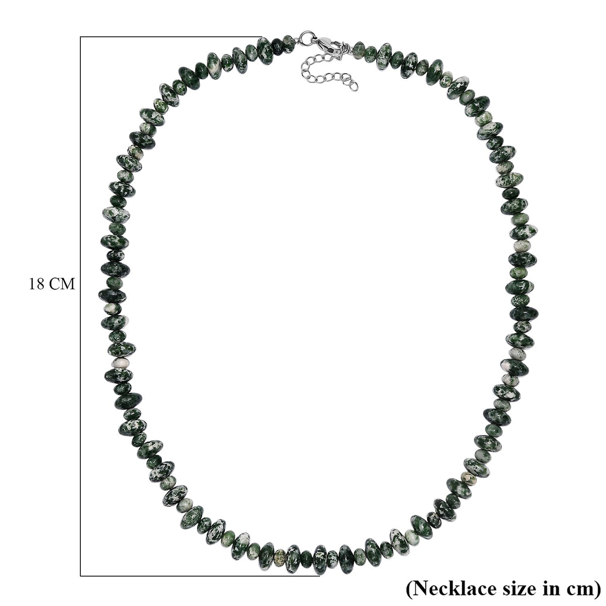 Green Agate Necklace (Size - 20-2 Ext) with Lobster Clasp 290.00 Ct. 8181877 6