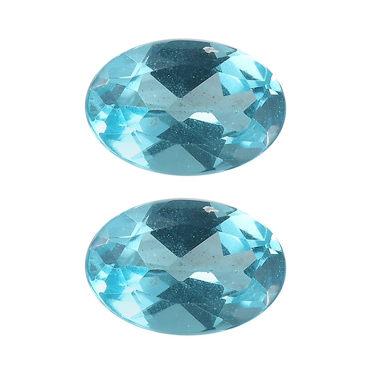 Set of 2 Green Apatite Loose Gemstones in Oval Shape (6x4mm) 7814348 0