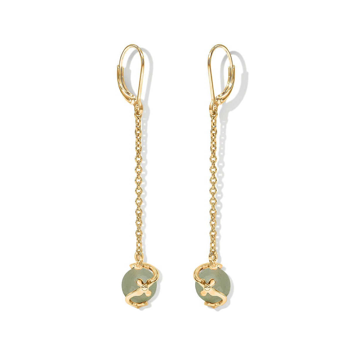 Tucson Close Out- Green Aventurine Earring with Lever Back 3.40 Ct. V32516765 0