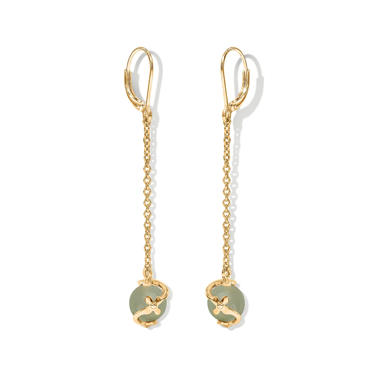 Tucson Close Out- Green Aventurine Earring with Lever Back 3.40 Ct. V32516765 0
