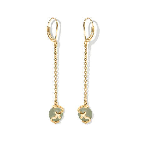 Tucson Close Out- Green Aventurine Earring with Lever Back 3.40 Ct. 8421182 1