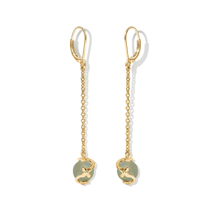 Tucson Close Out- Green Aventurine Earring with Lever Back 3.40 Ct. 8421182 1