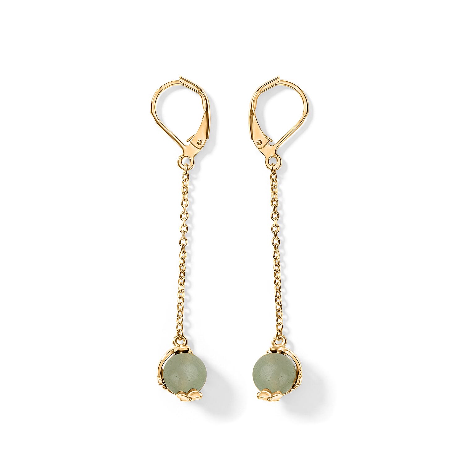 Tucson Close Out- Green Aventurine Earring with Lever Back 3.40 Ct. V32516765 1