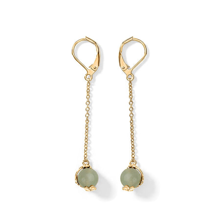 Tucson Close Out- Green Aventurine Earring with Lever Back 3.40 Ct. 8421182 2