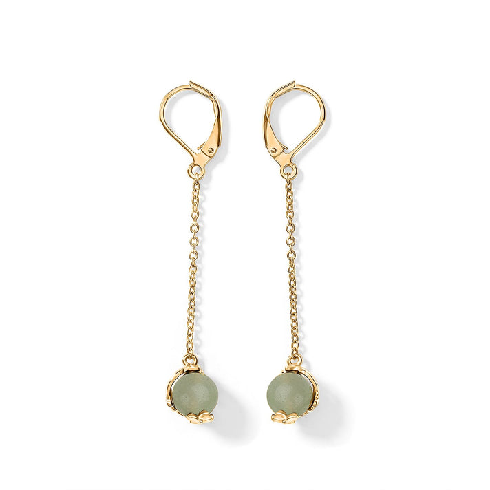 Tucson Close Out- Green Aventurine Earring with Lever Back 3.40 Ct. 8421182 2