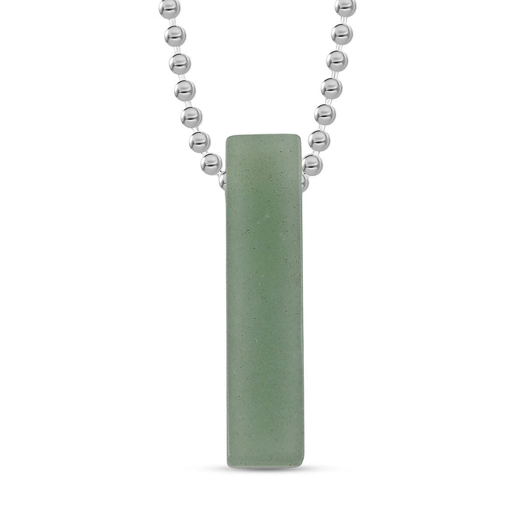 Green Aventurine Necklace (Size - 24) with Lobster Clasp 90.00 Ct.