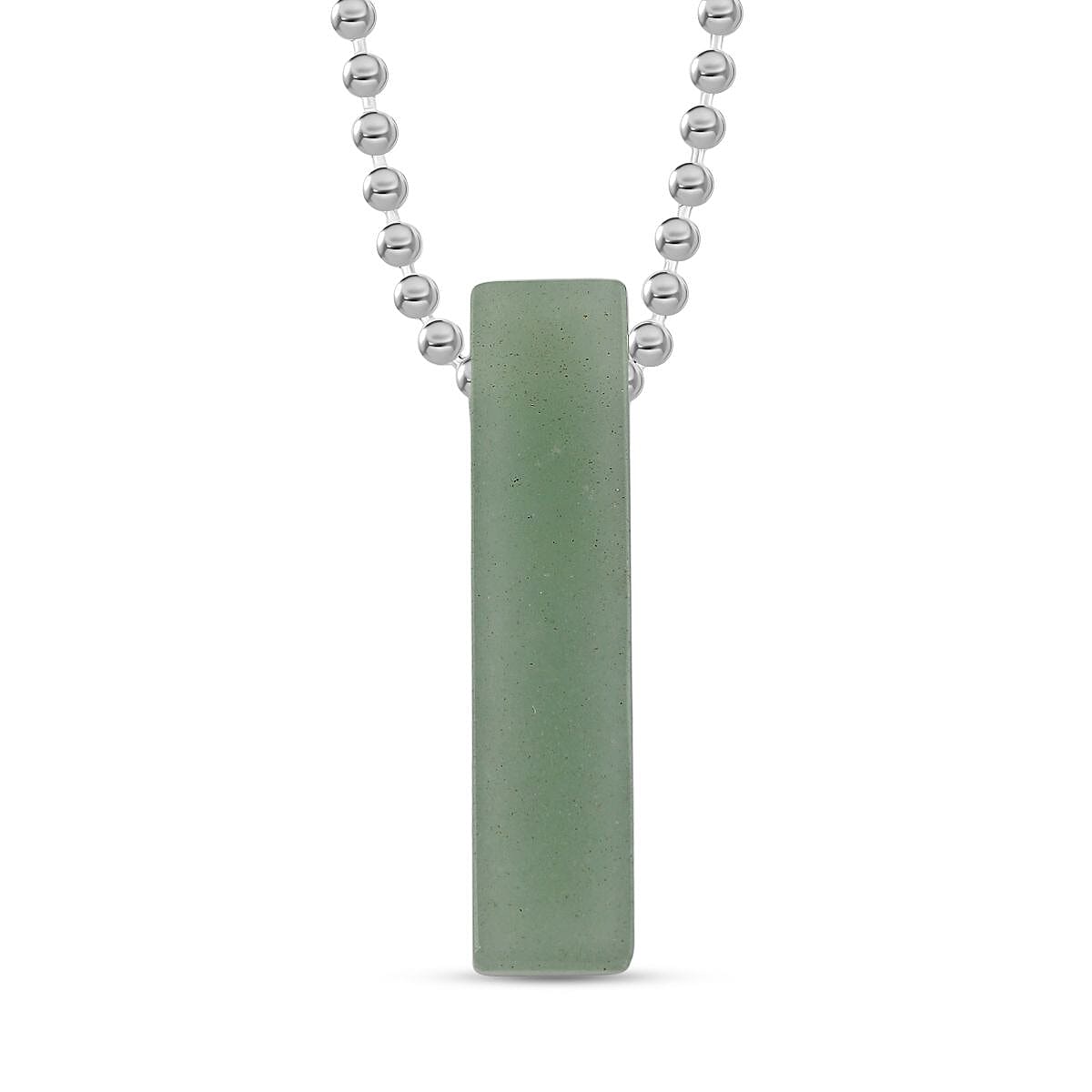 Green Aventurine Bar Pendant Necklace (Size - 24) with Lobster Clasp 90.00 Ct. 8215282 0