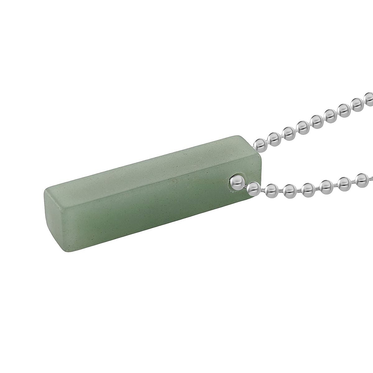 Green Aventurine Bar Pendant Necklace (Size - 24) with Lobster Clasp 90.00 Ct. 8215282 3