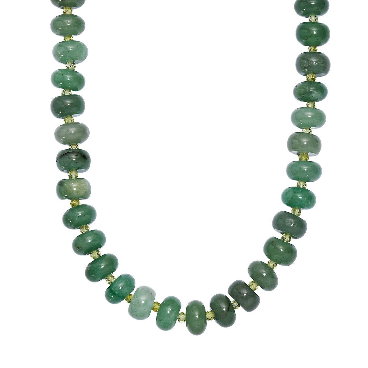 Green Aventurine &amp; Peridot Necklace (Size - 20) 310.00 Ct. 8181189 0
