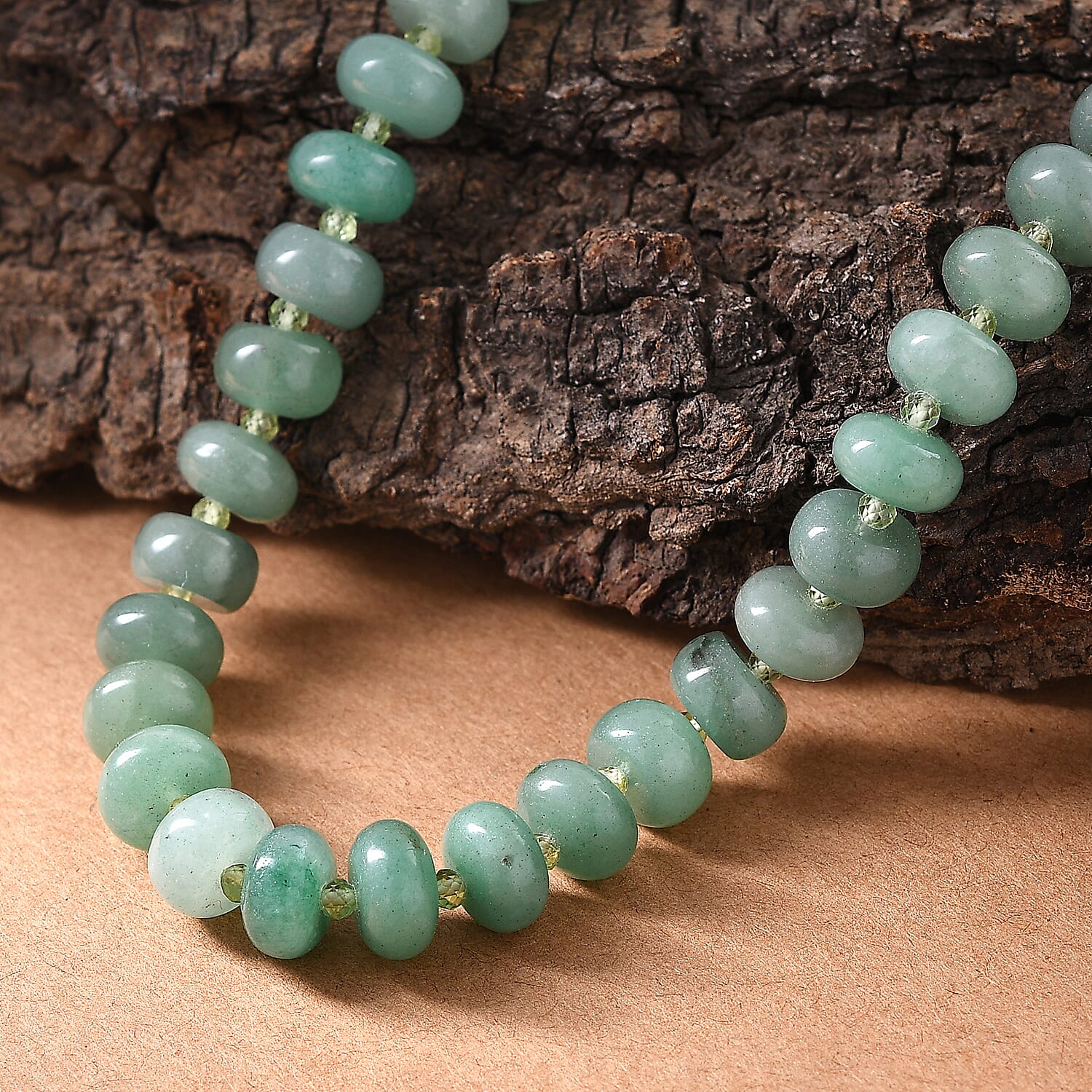 Green Aventurine &amp; Peridot Necklace (Size - 20) 310.00 Ct. 8181189 2