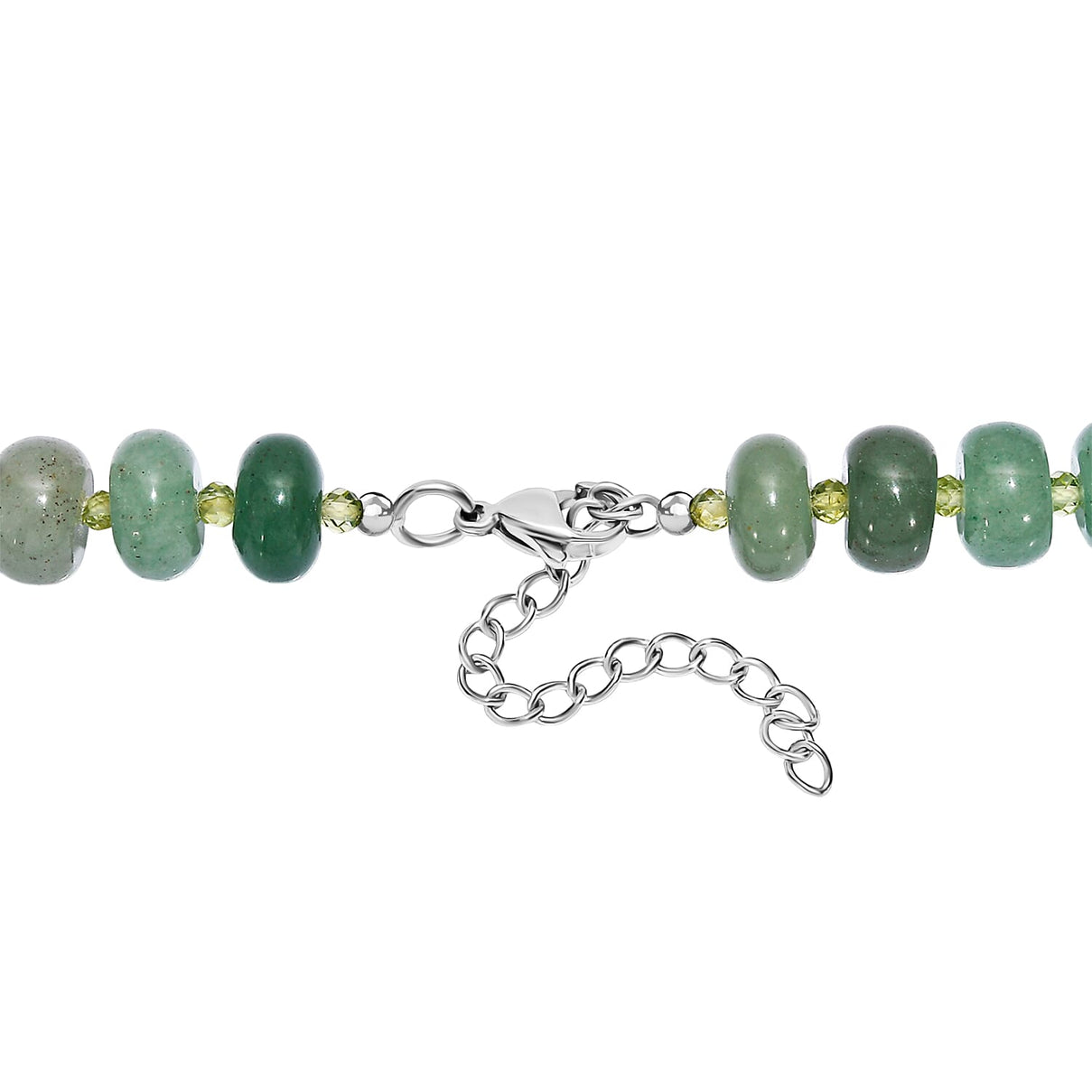 Green Aventurine &amp; Peridot Necklace (Size - 20) 310.00 Ct. 8181189 5