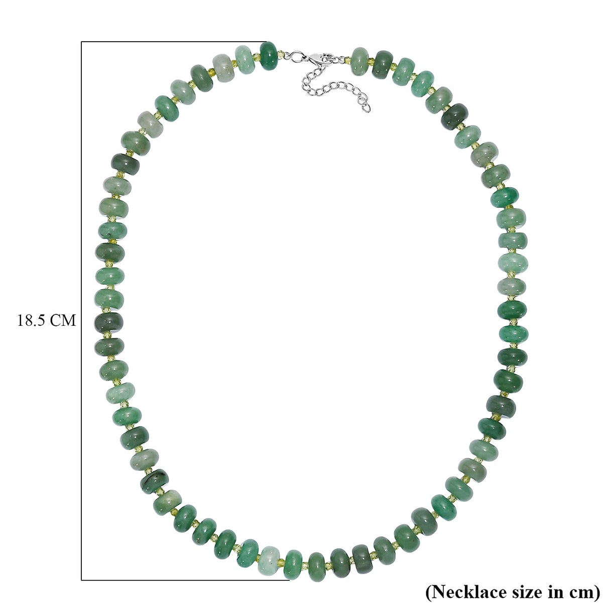 Green Aventurine &amp; Peridot Necklace (Size - 20) 310.00 Ct. 8181189 6