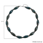 Simulated Green Jasper and Simulated Black Spinel Beads Necklace (Size - 24)