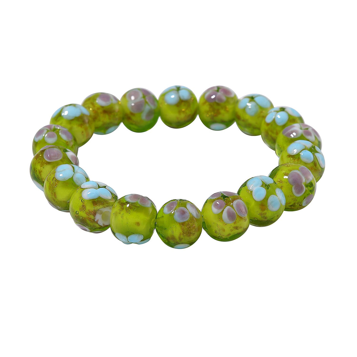 Green Colour Murano Style Glass Stone Bracelet 7783610 0