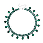 Green Crystal Necklace (Size - 16-3)
