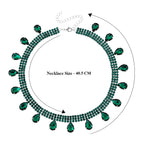 Green Crystal Necklace (Size - 16-3)