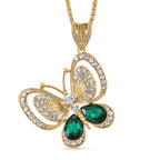 Green & White Crystal  Necklace (Size - 24)