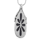 Blue & White Crystal Necklace (Size - 24)