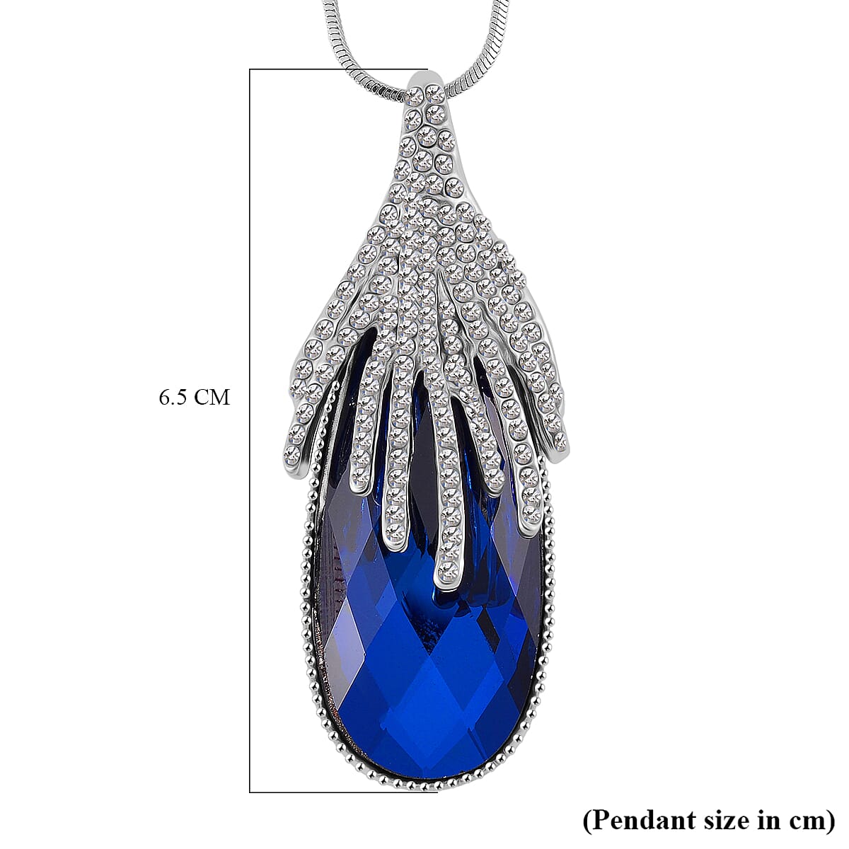 Blue &amp; White Crystal Necklace (Size - 24) 7932417 6