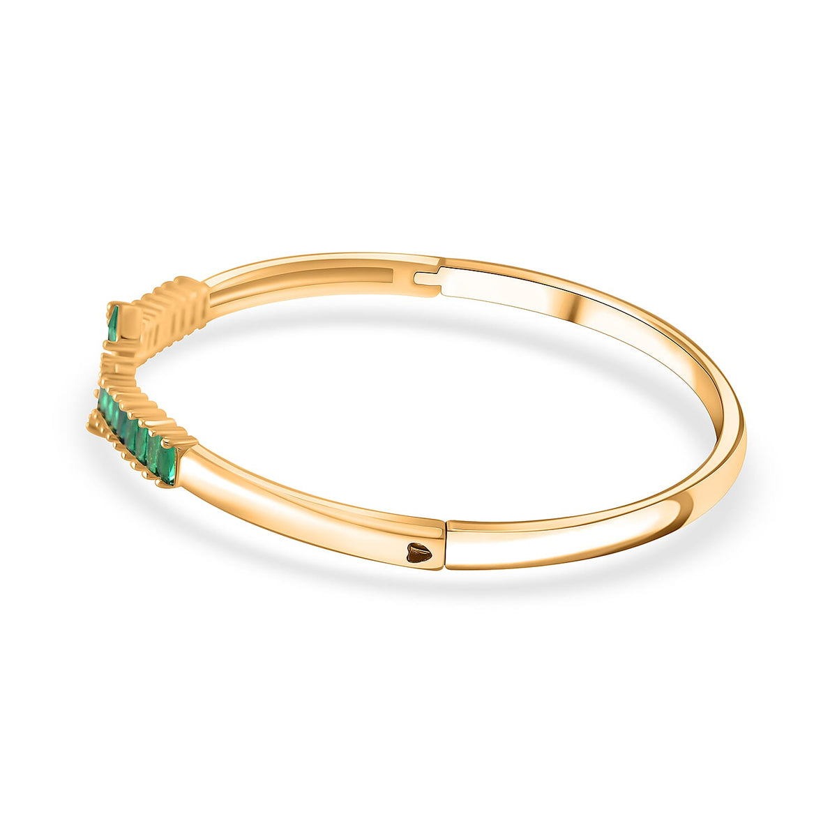 Green Cubic Zirconia  Bangle (Size 7.5)  5.0 Ct. 7856841 7