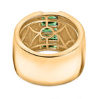 Green Cubic Zirconia Ring in Yellow Gold Plated 1.64 Ct.