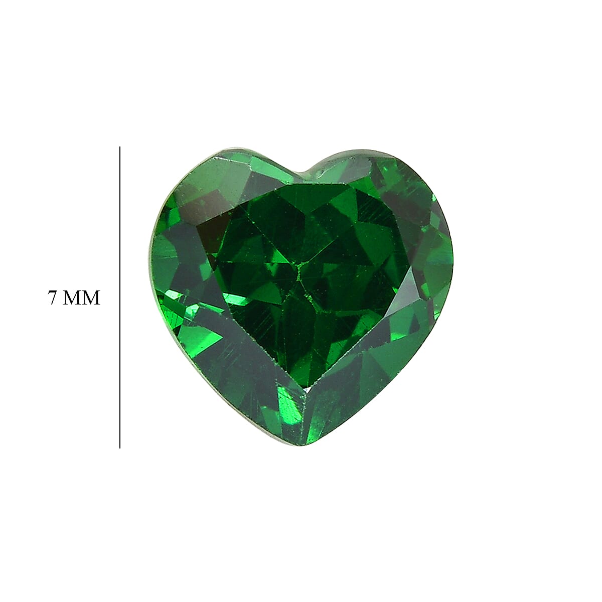 Green Cubic Zirconia Heart 7 mm Gemstone, 1.98 Ct V32531053 4