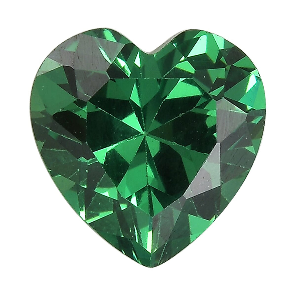 Green Cubic Zirconia Heart Shape Gemstone 2.04 Ct.