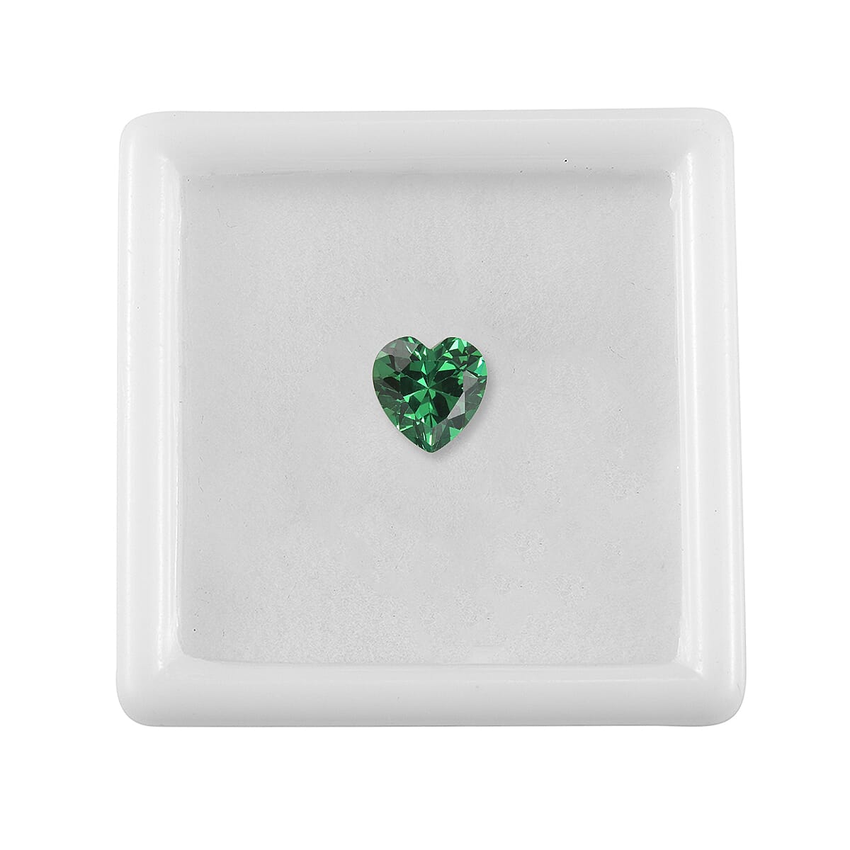 2.04 Ct. Green Cubic Zirconia Loose Gemstone in Heart Shape 8062457 3