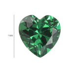 Green Cubic Zirconia Heart Shape Gemstone 2.04 Ct.