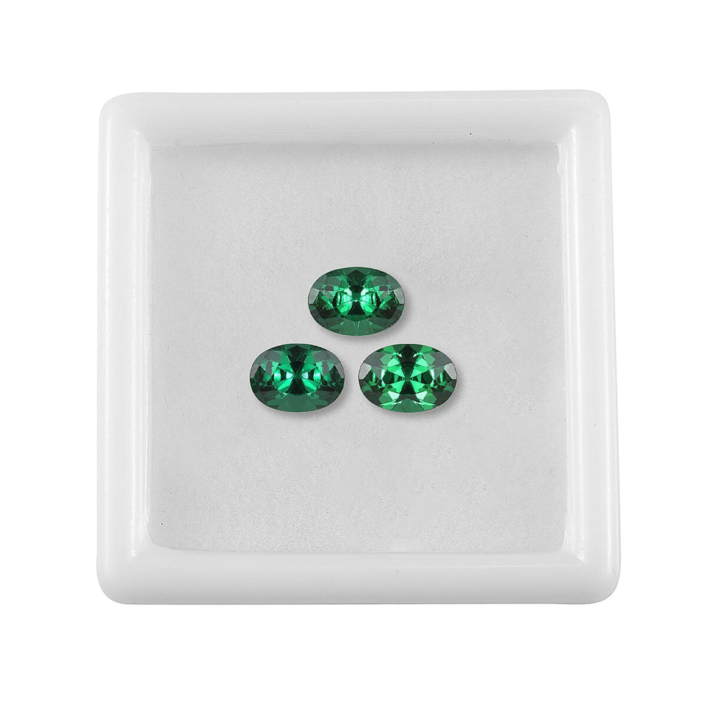 Green Cubic Zirconia Oval Shape Gemstone 3.49 Ct.