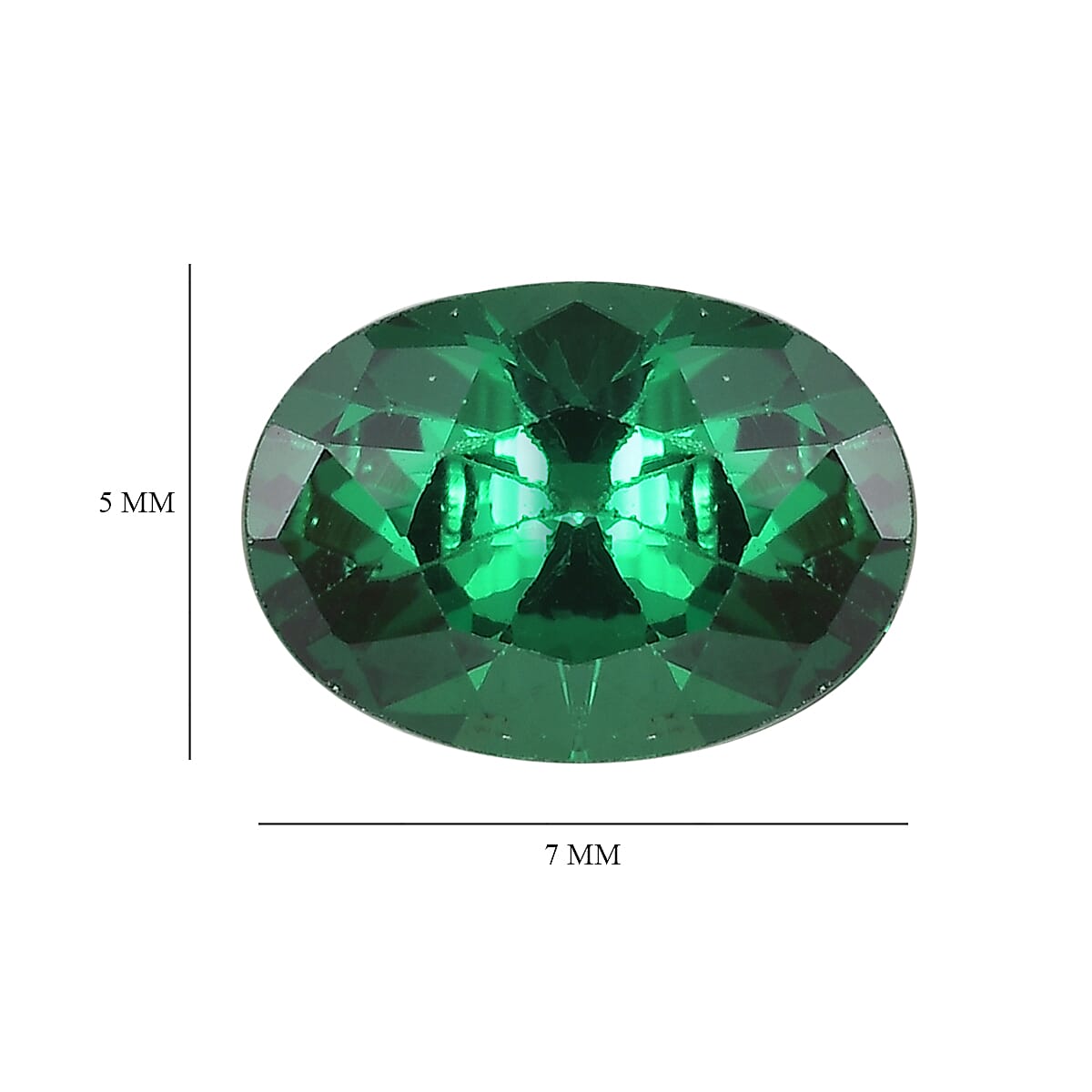 Set of 3 Green Cubic Zirconia Loose Gemstones in Oval Shape  3.49 Ct. 8062461 4