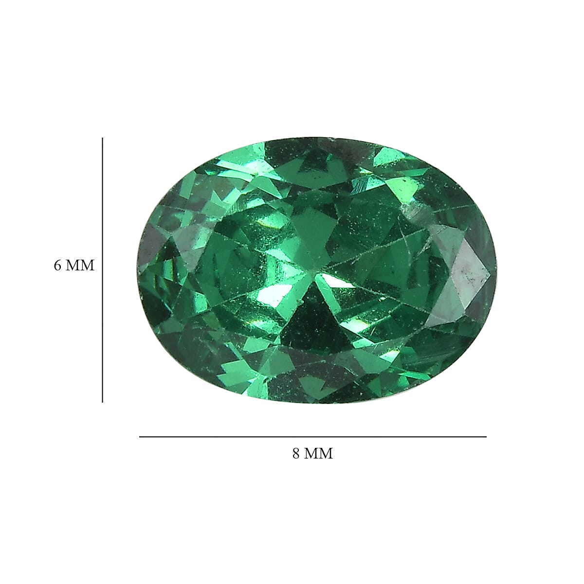 1.75 Ct. Green Cubic Zirconia Loose Gemstone in Oval Shape 8062869 4