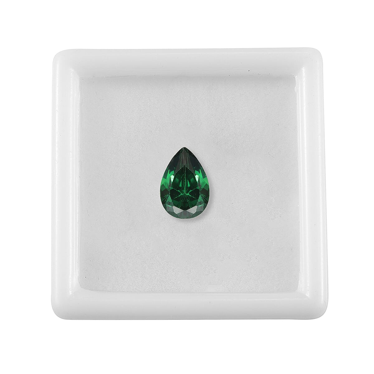 2.82 Ct. Green Cubic Zirconia Loose Gemstone in Pear Shape 8062462 4