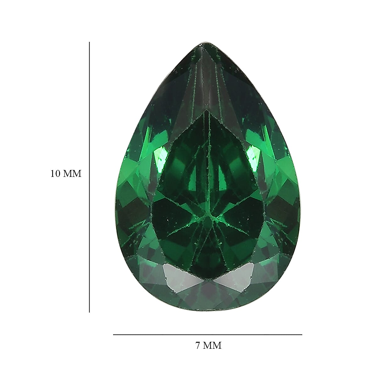 2.82 Ct. Green Cubic Zirconia Loose Gemstone in Pear Shape 8062462 5