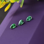 Green Cubic Zirconia Pear Shape Gemstone 0.85 Ct.