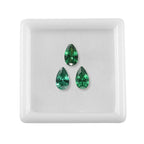 Green Cubic Zirconia Pear Shape Gemstone 0.85 Ct.