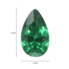 Green Cubic Zirconia Pear Shape Gemstone 0.85 Ct.