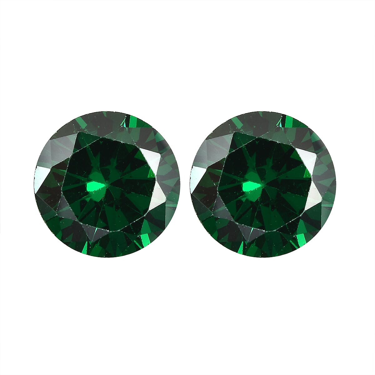 Green Cubic Zirconia Round 8 mm Gemstone, 6.40 Ct 8505916 0