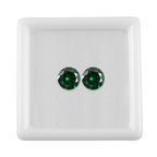 Green Cubic Zirconia Round 8 mm Gemstone, 6.40 Ct