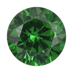Green Cubic Zirconia Round Shape Gemstone 2.93 Ct.
