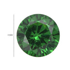 Green Cubic Zirconia Round Shape Gemstone 2.93 Ct.