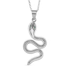 ROMA DESIGNER OUTLET CLOSEOUT Green Cubic Zirconia & White Cubic Zirconia Pendant with Chain (Size 20 Ext) with Enameled