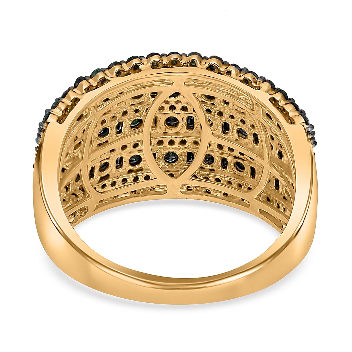Green Diamond Ring in 18K Vermeil Yellow Gold Plated Sterling Silver 1.98 Ct, Silver Wt. 5.58 Gms. 7561452 4