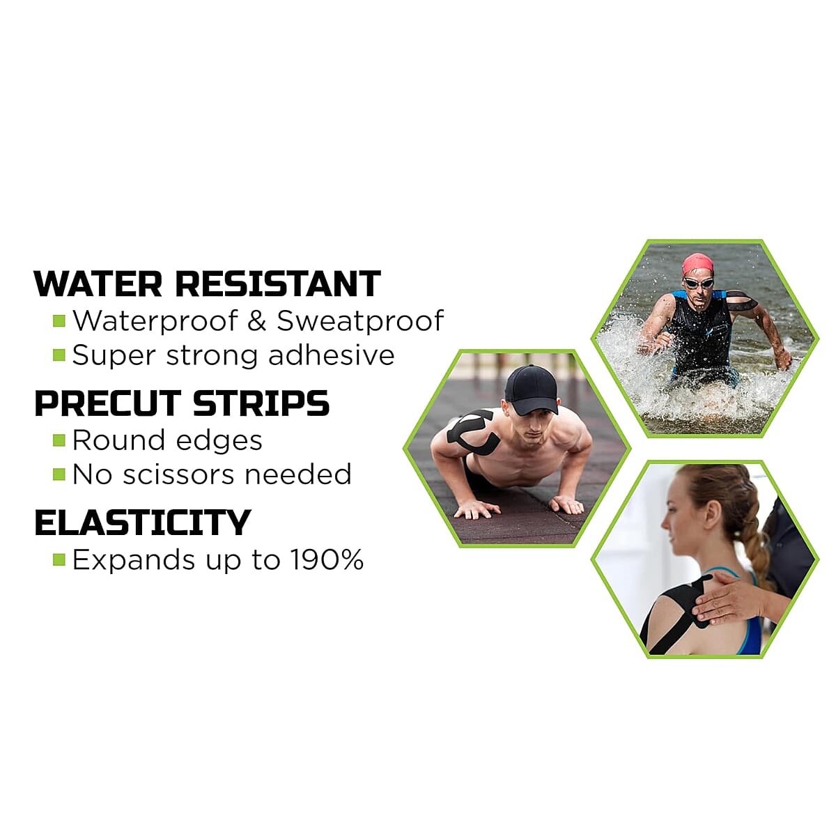 Green Drop Kinesiology Tape - Black 8296043 4