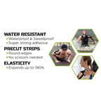 Green Drop Kinesiology Tape - Black